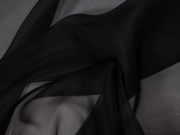 Solid organza in Black bunched