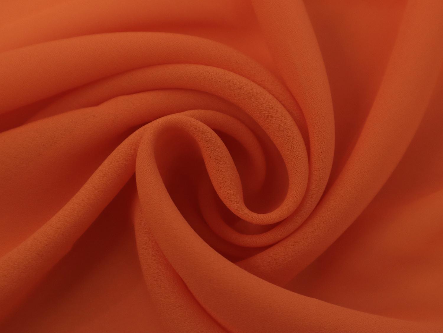Polyester Double Georgette in Orange