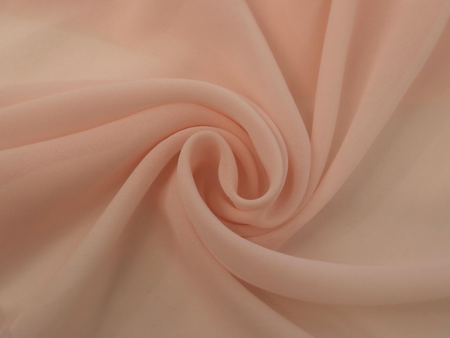 Polyester Double Georgette in Peach