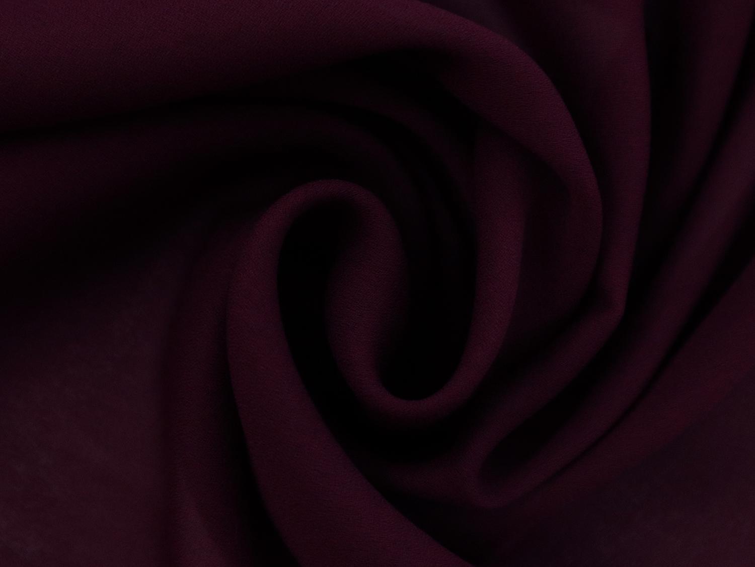 Polyester Double Georgette in Wine