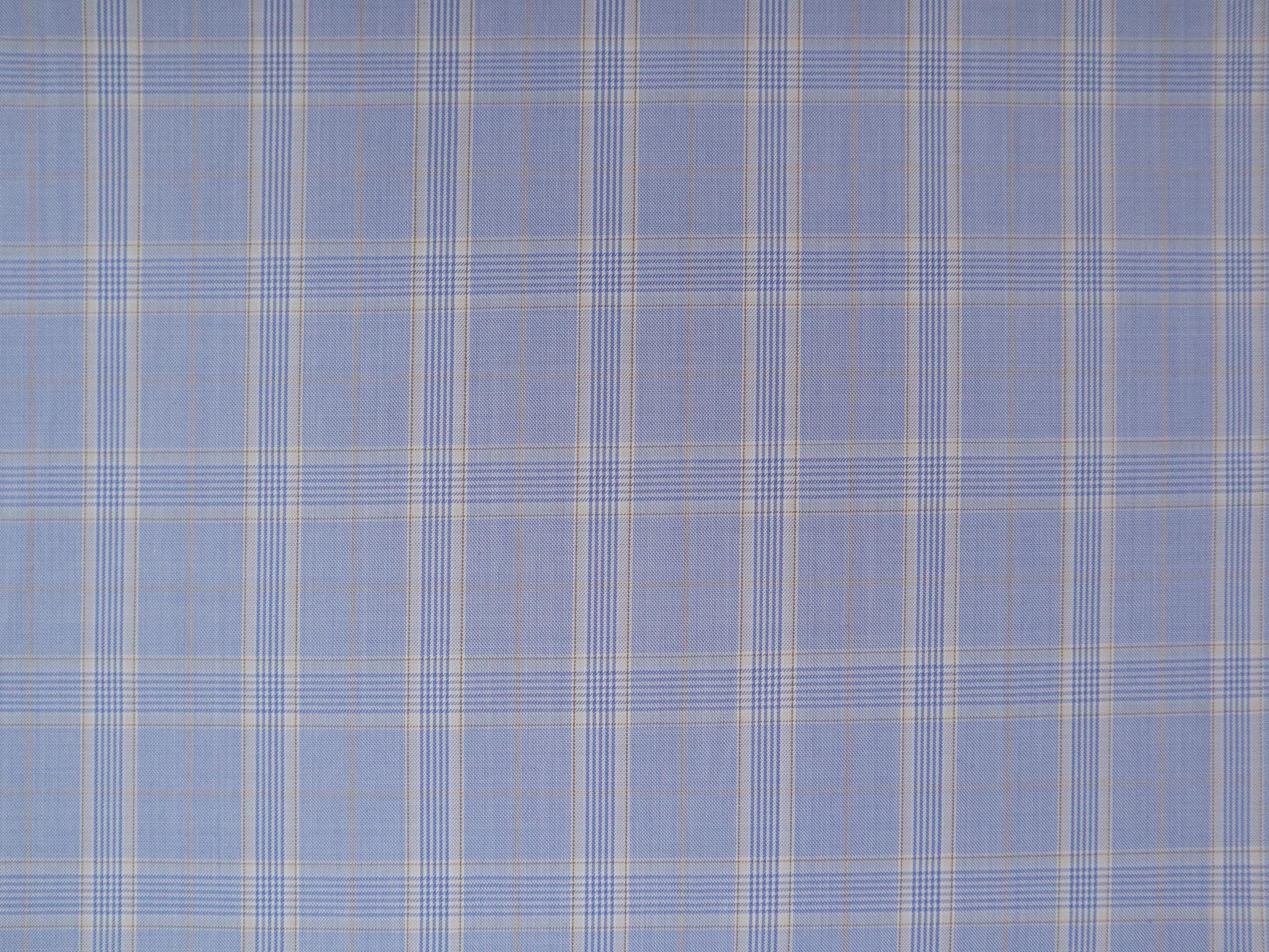 Super Fine Wool Blend Plaid Suiting in Ink Blue