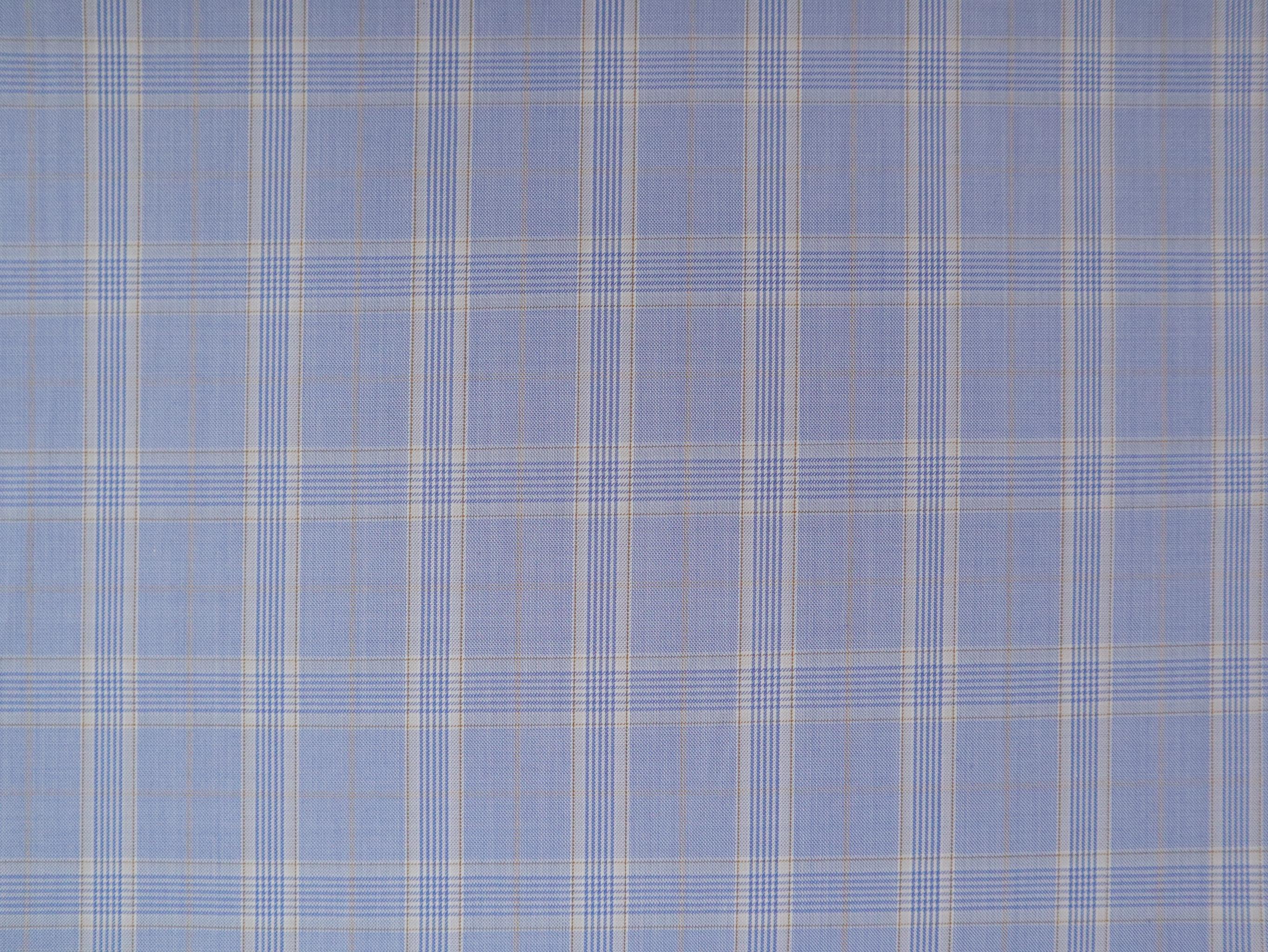 Super Fine Wool Blend Plaid Suiting in Ink Blue