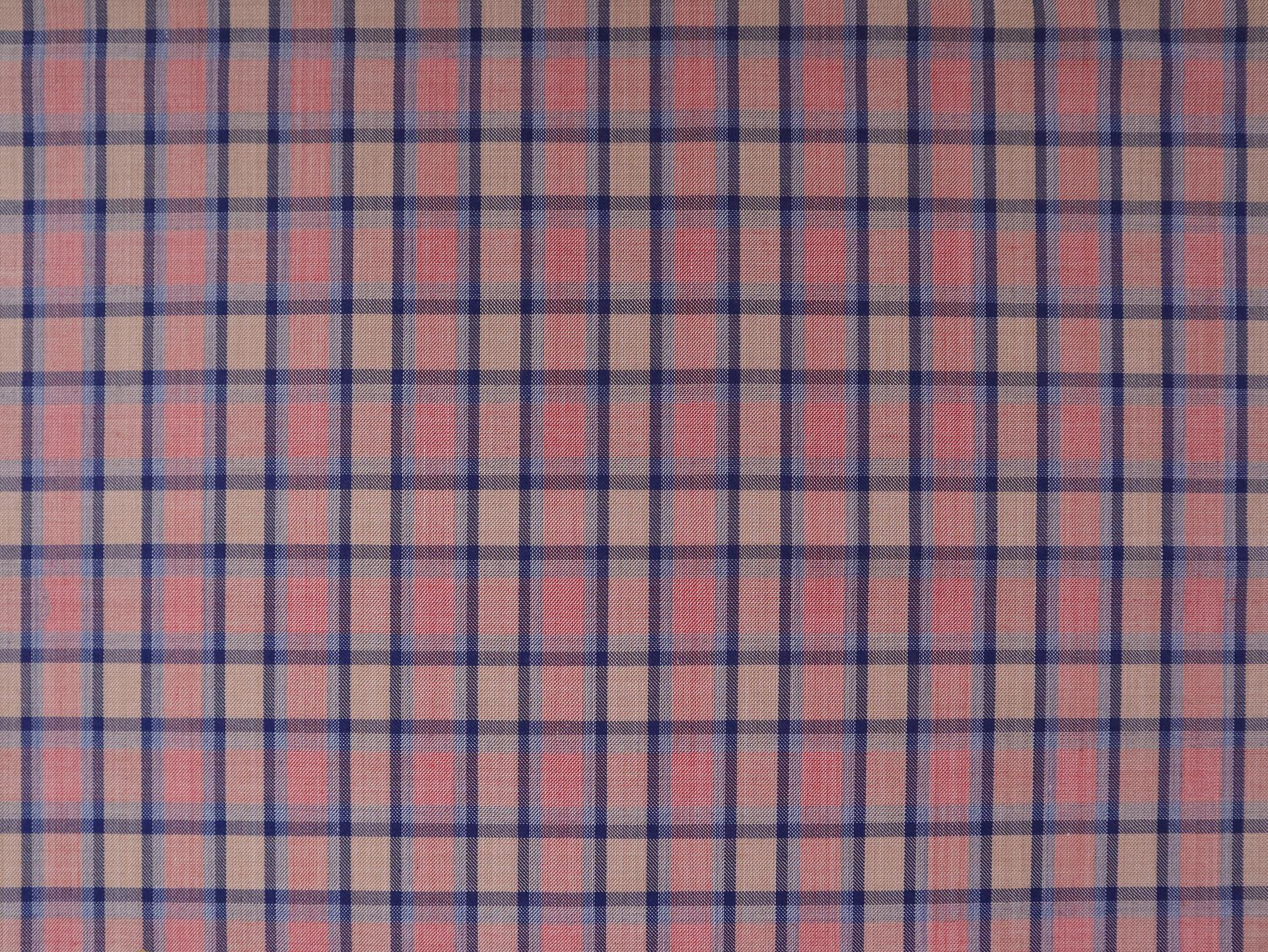Super Fine Wool Blend Plaid Suiting in Strawberry Pink