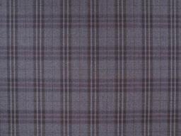 Extra Fine Wool Plaid Suiting in Denim Brown