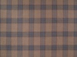 Extra Fine Wool Plaid Suiting in Coffee