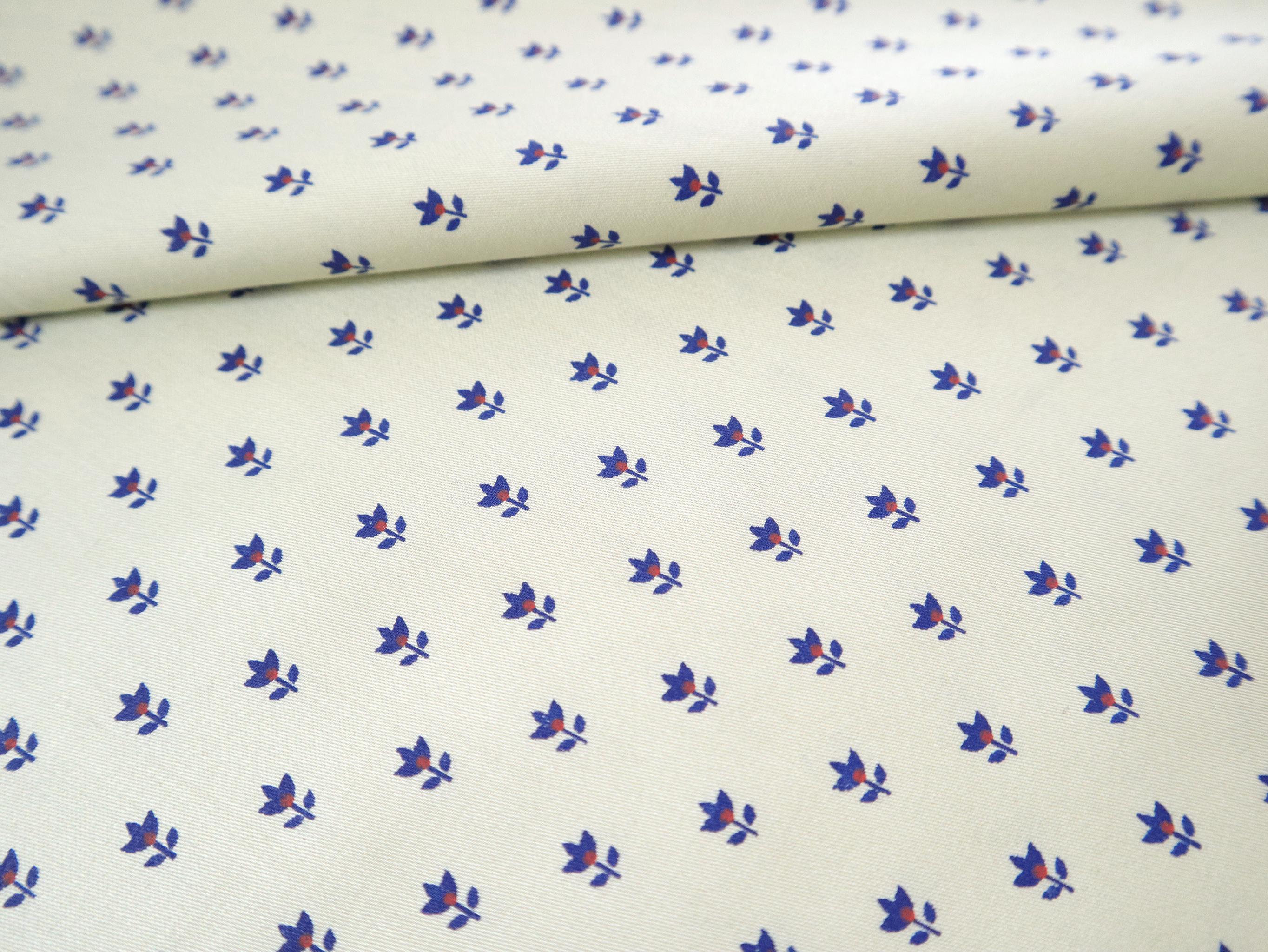 Giza Cotton Sateen with Petite Floral Print