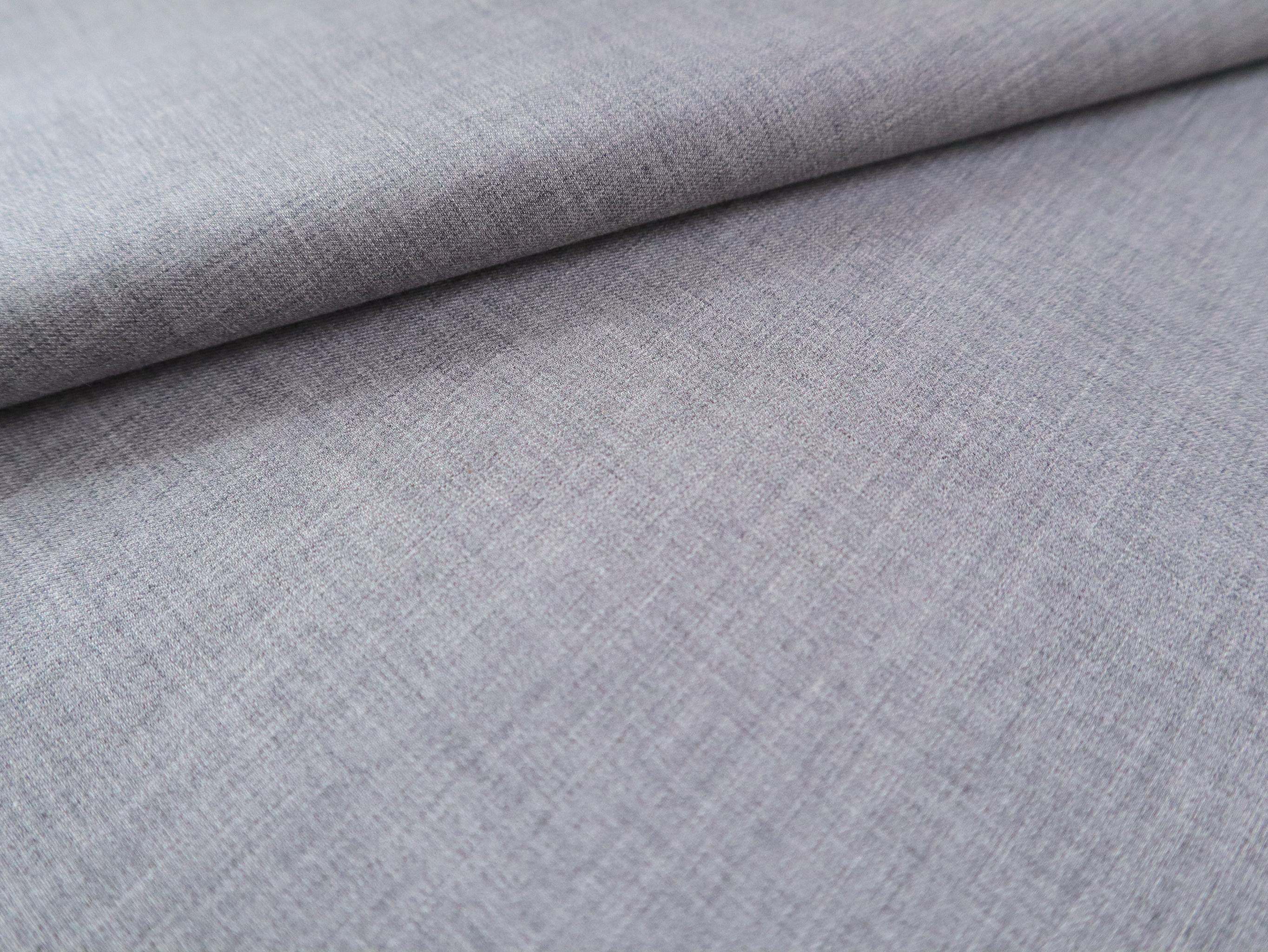 Extrafine Cotton Flannel in Medium Heather Grey