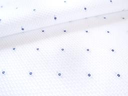 Two-Ply Cotton Birdseye Piqué in White 