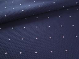 Two-Ply Cotton Birdseye Piqué in Navy