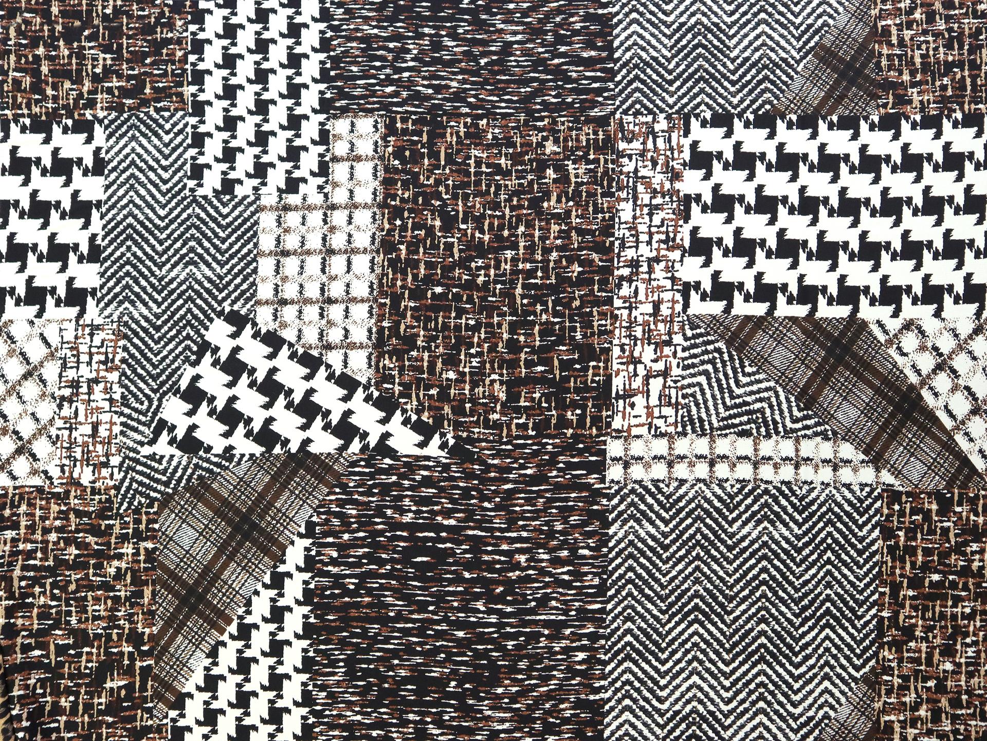 Polyester Georgette with Multi Tweeds Print