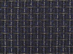 Metallic Tweed with Plaid Pattern in Black & Navy