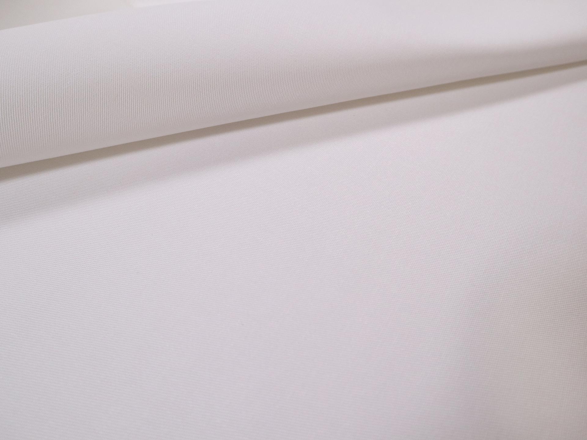 Polyester & Cotton Blend Twill in White