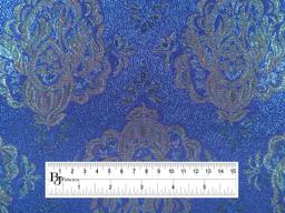 Metallic Paisley Brocade in Royal Blue