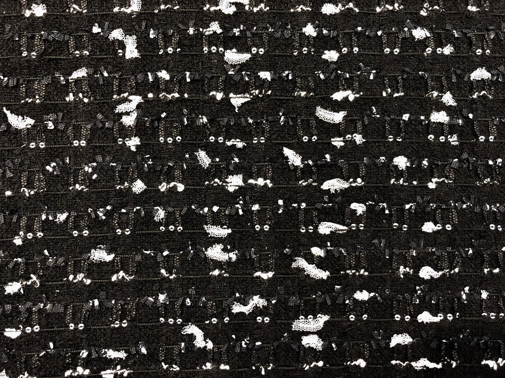 Italian Tweed Black & White0