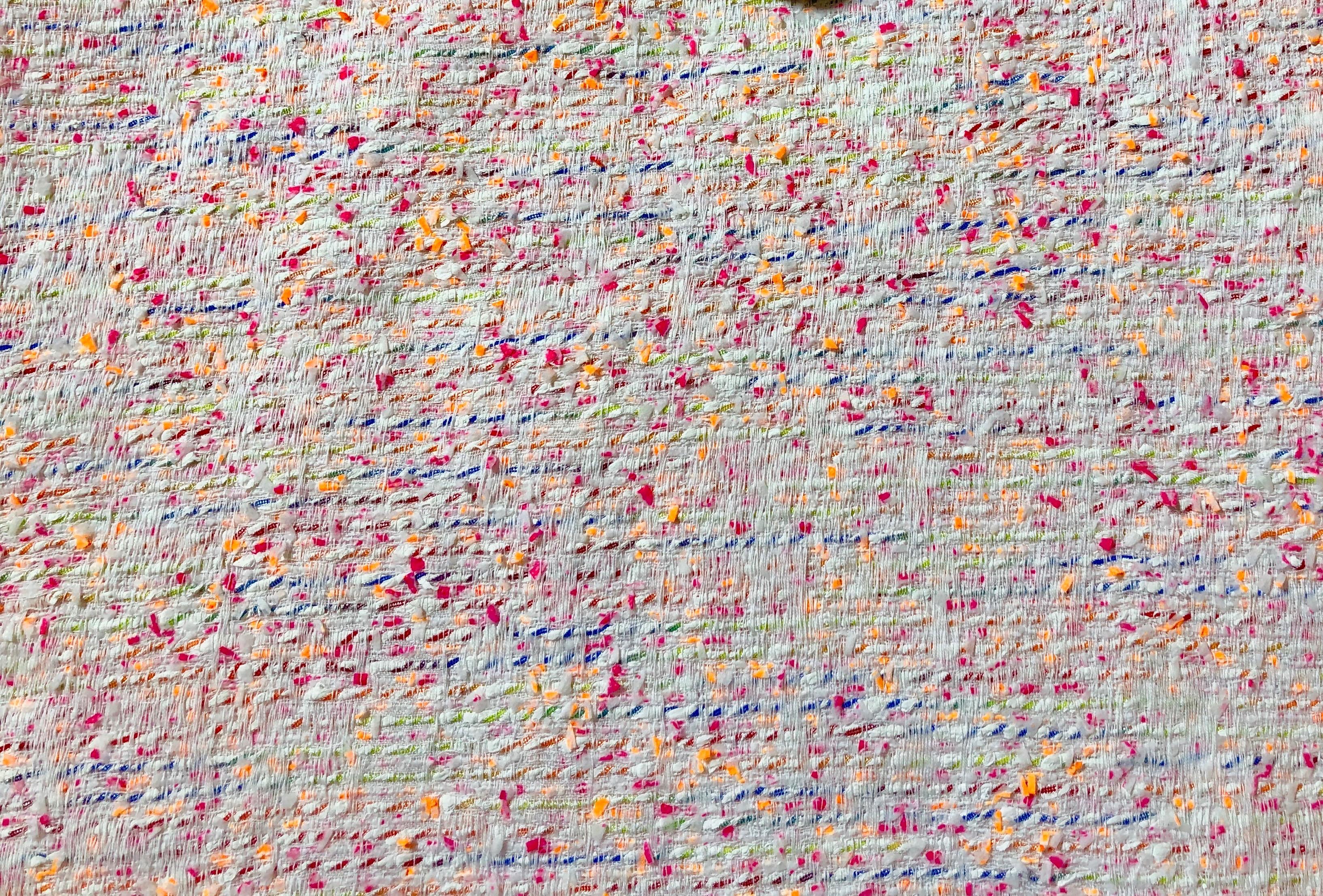 Italian Tweed in White Multi0