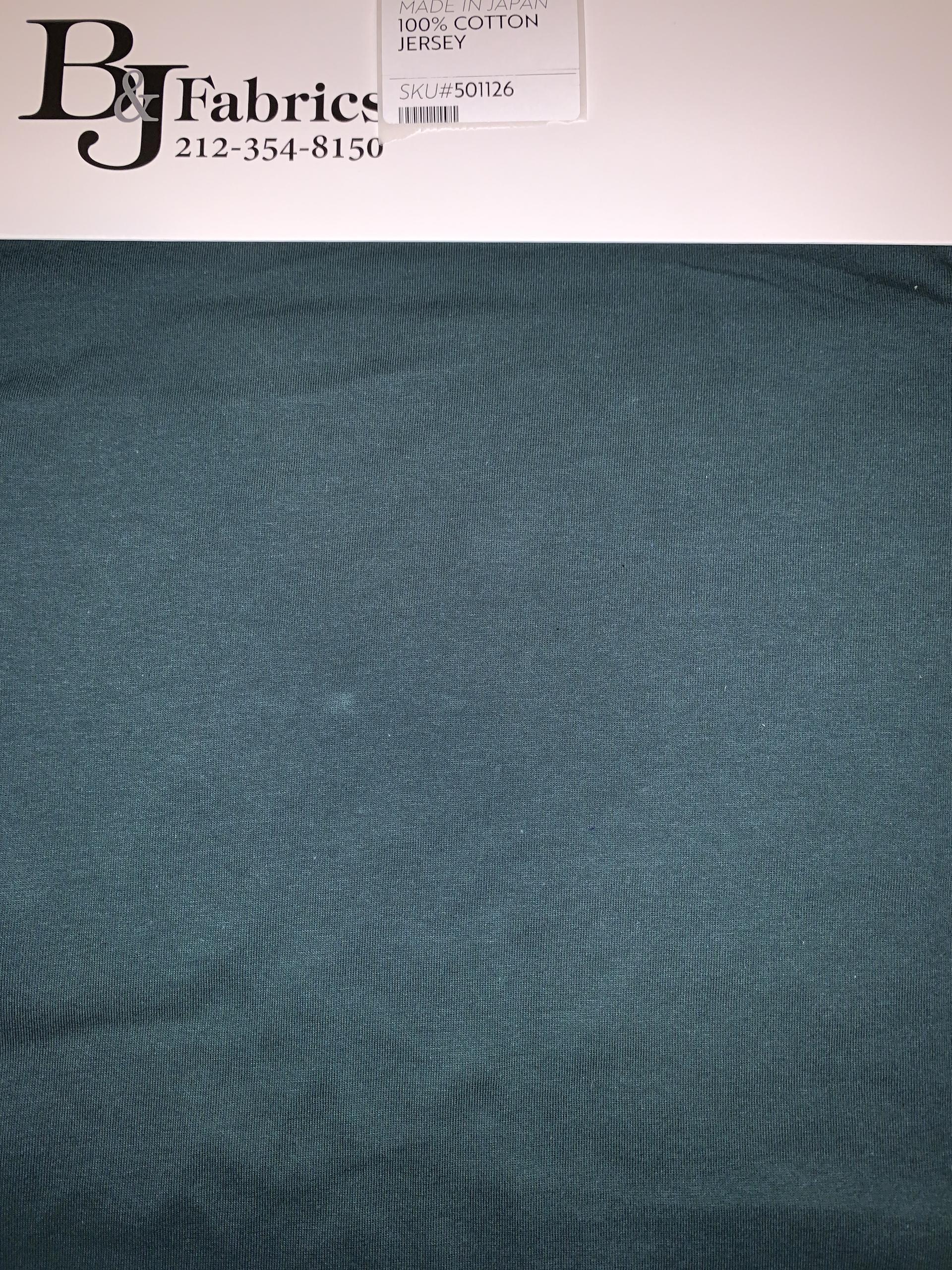 Japanese Cotton Jersey in Hunter Green