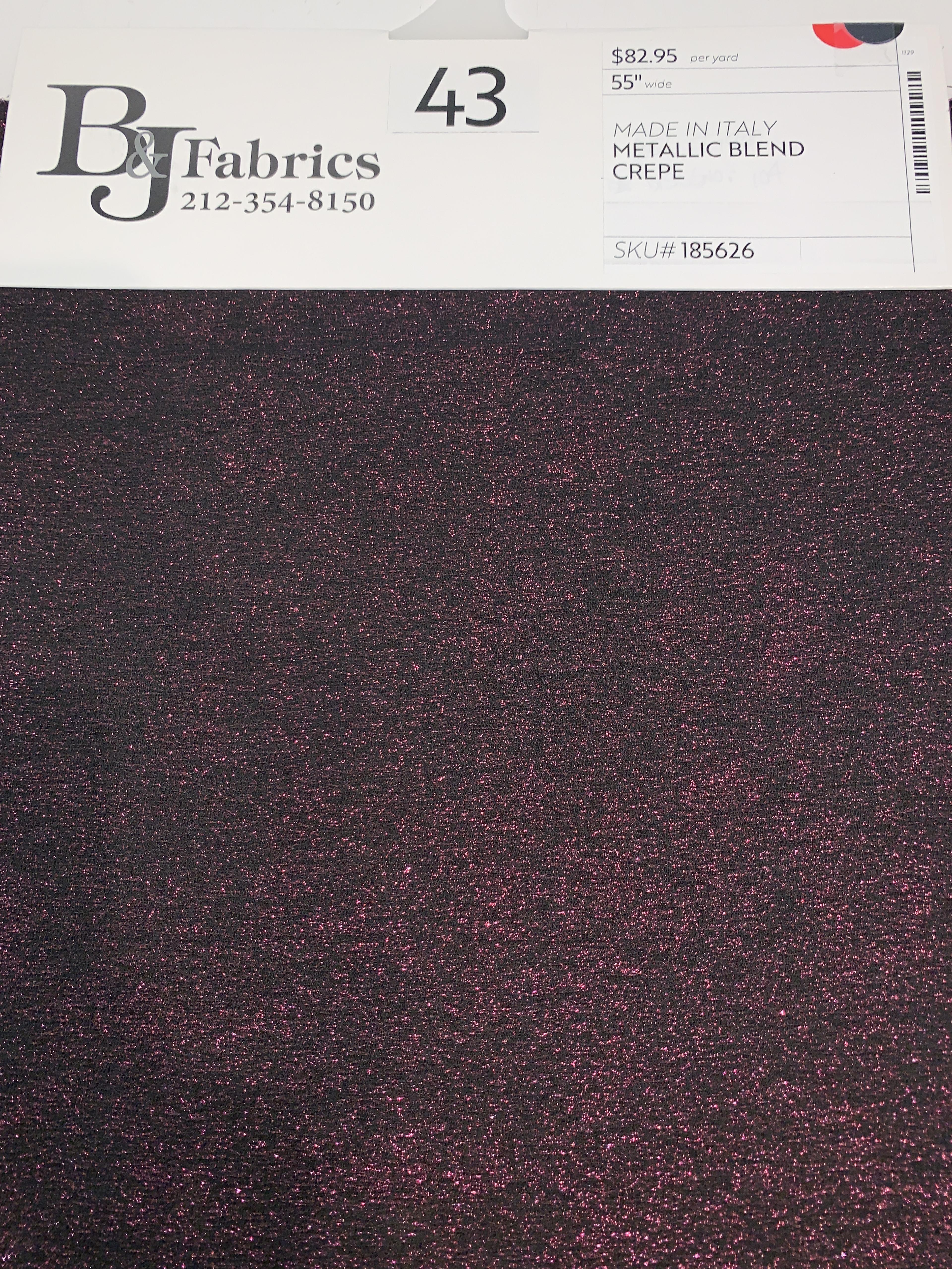 MADE IN ITALY METALLIC BLEND CREPE