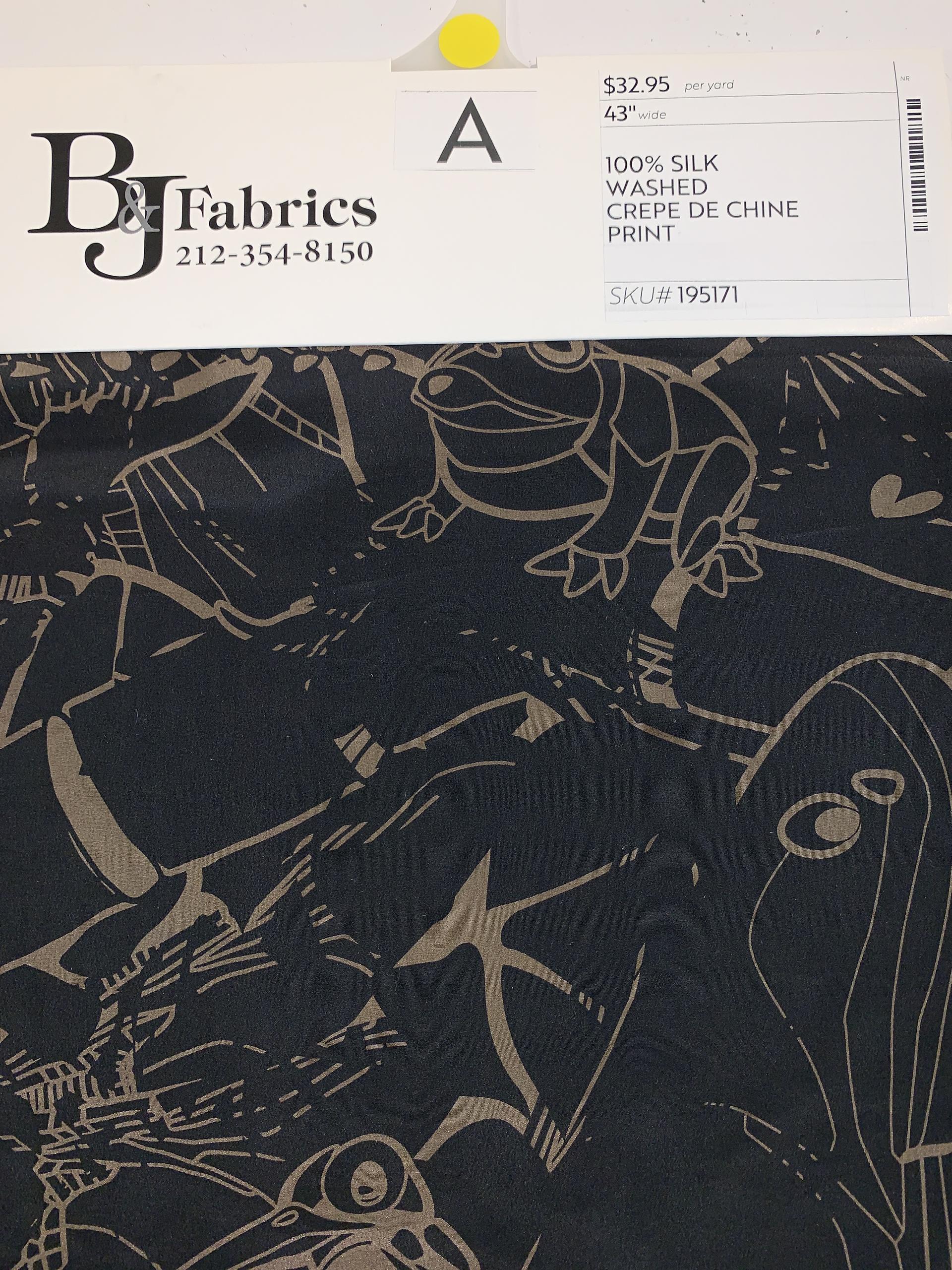 100% SILK WASHED CREPE DE CHINE PRINT