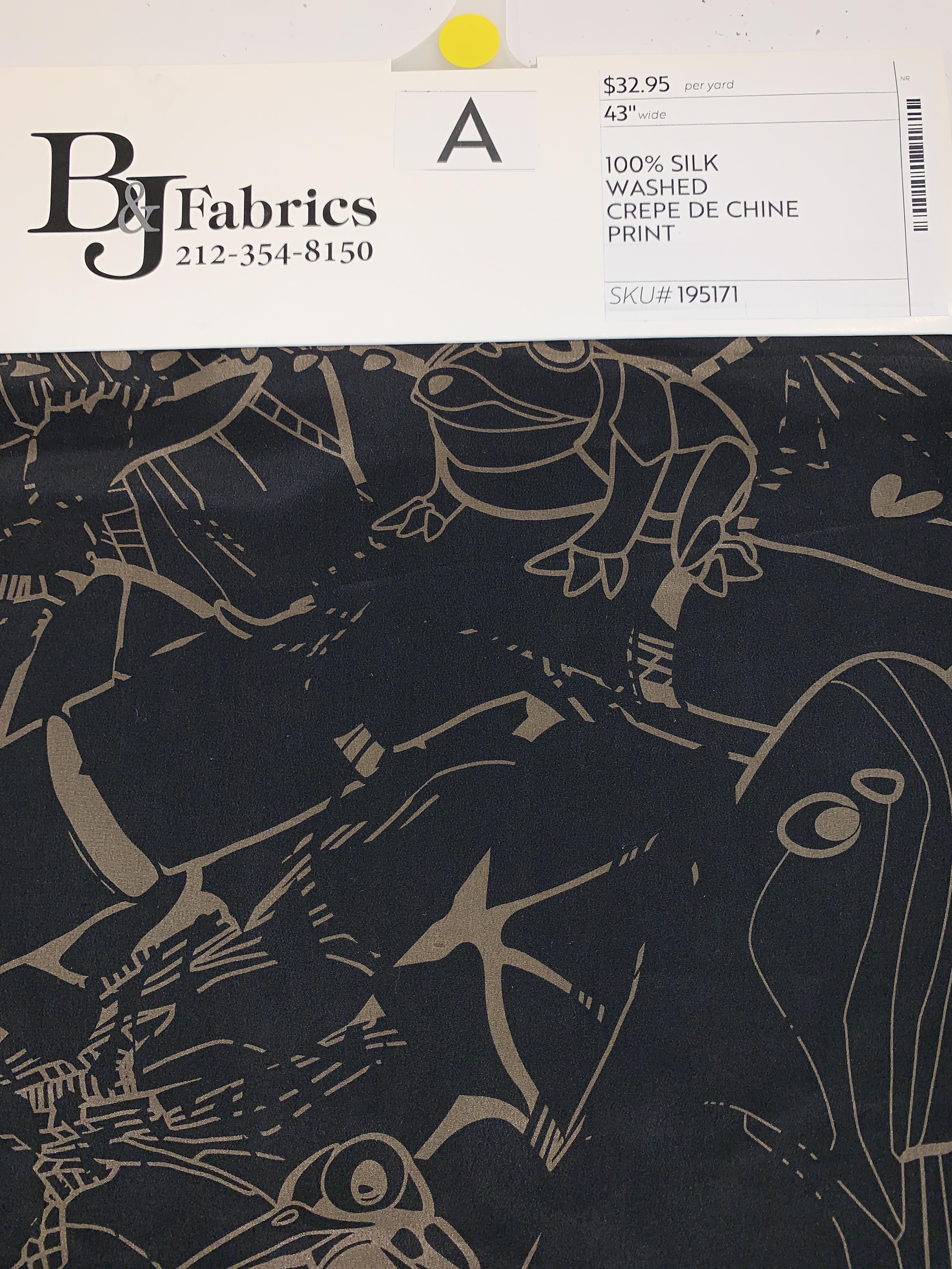 100% SILK WASHED CREPE DE CHINE PRINT