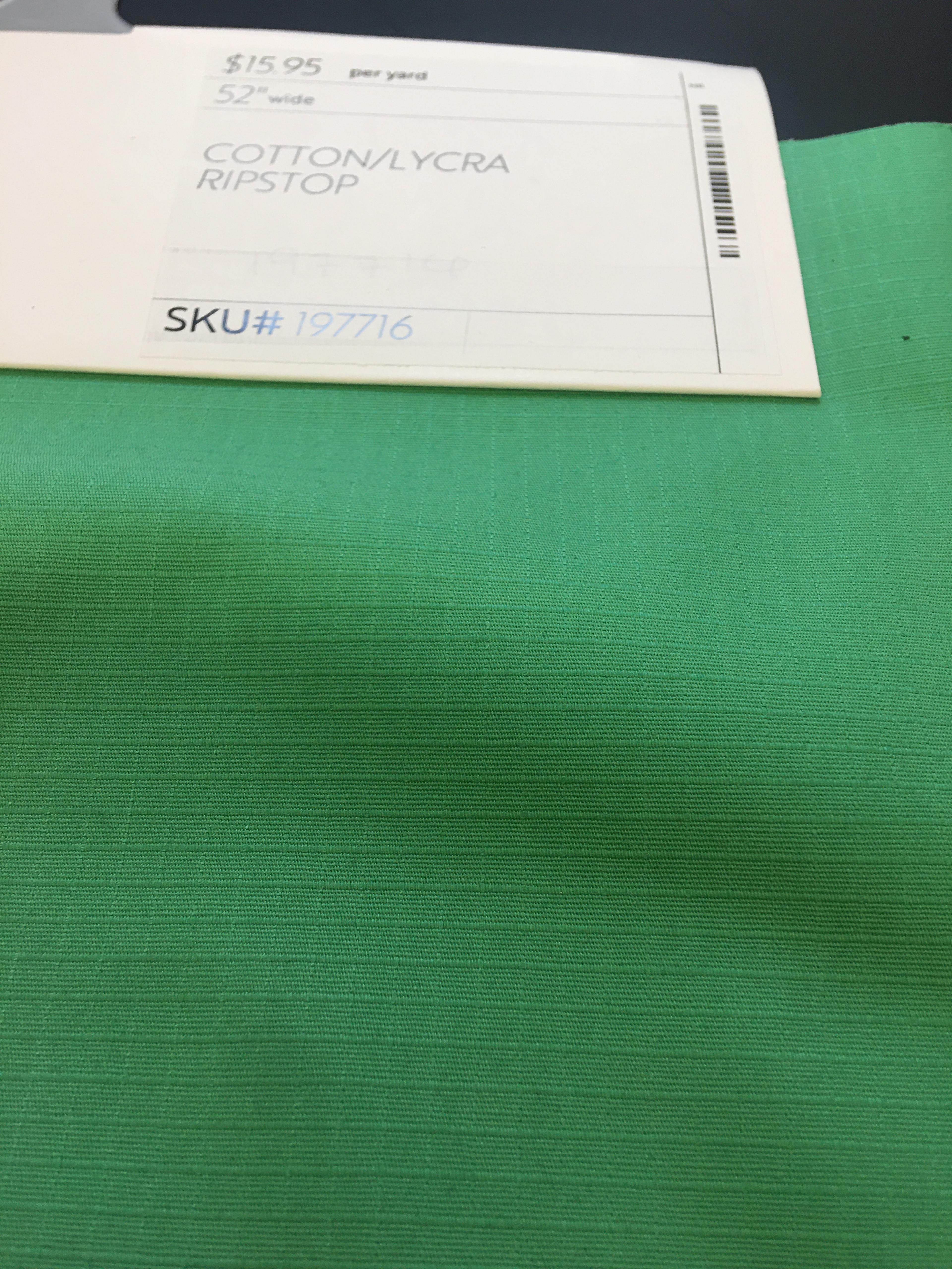 COTTON/LYCRA RIPSTOP