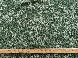 Vintage Silk Print. Green with Black Marks