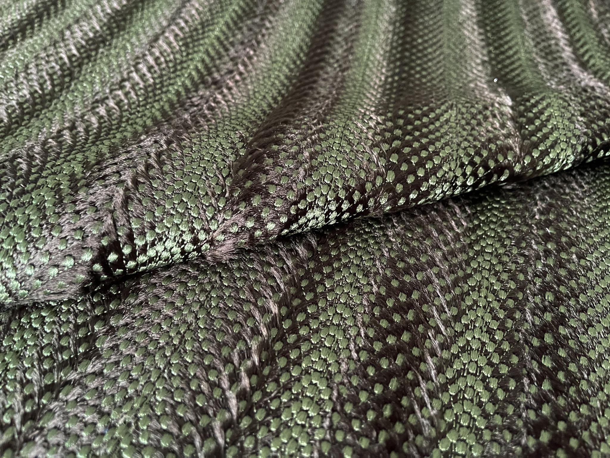 Embroidered Faux Fur in Brown & Forrest