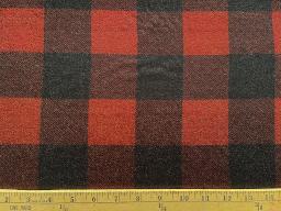 Silk Lurex with oxblood plaid print