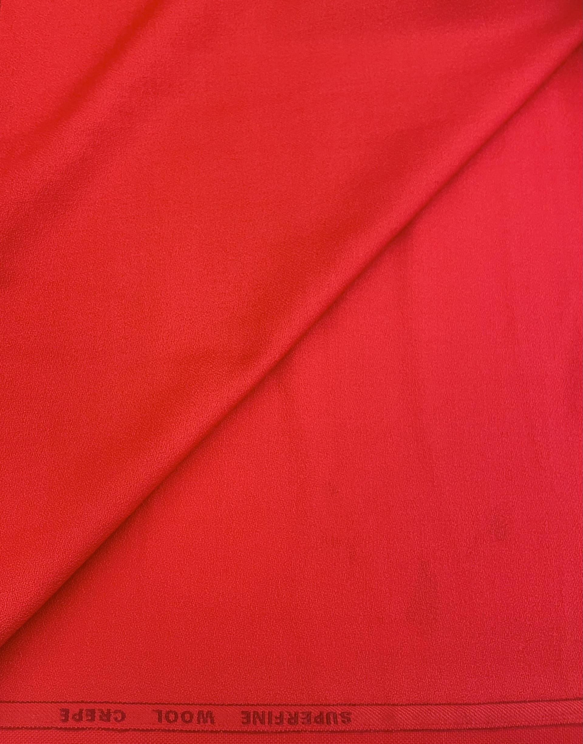 Wool Crepe in Red