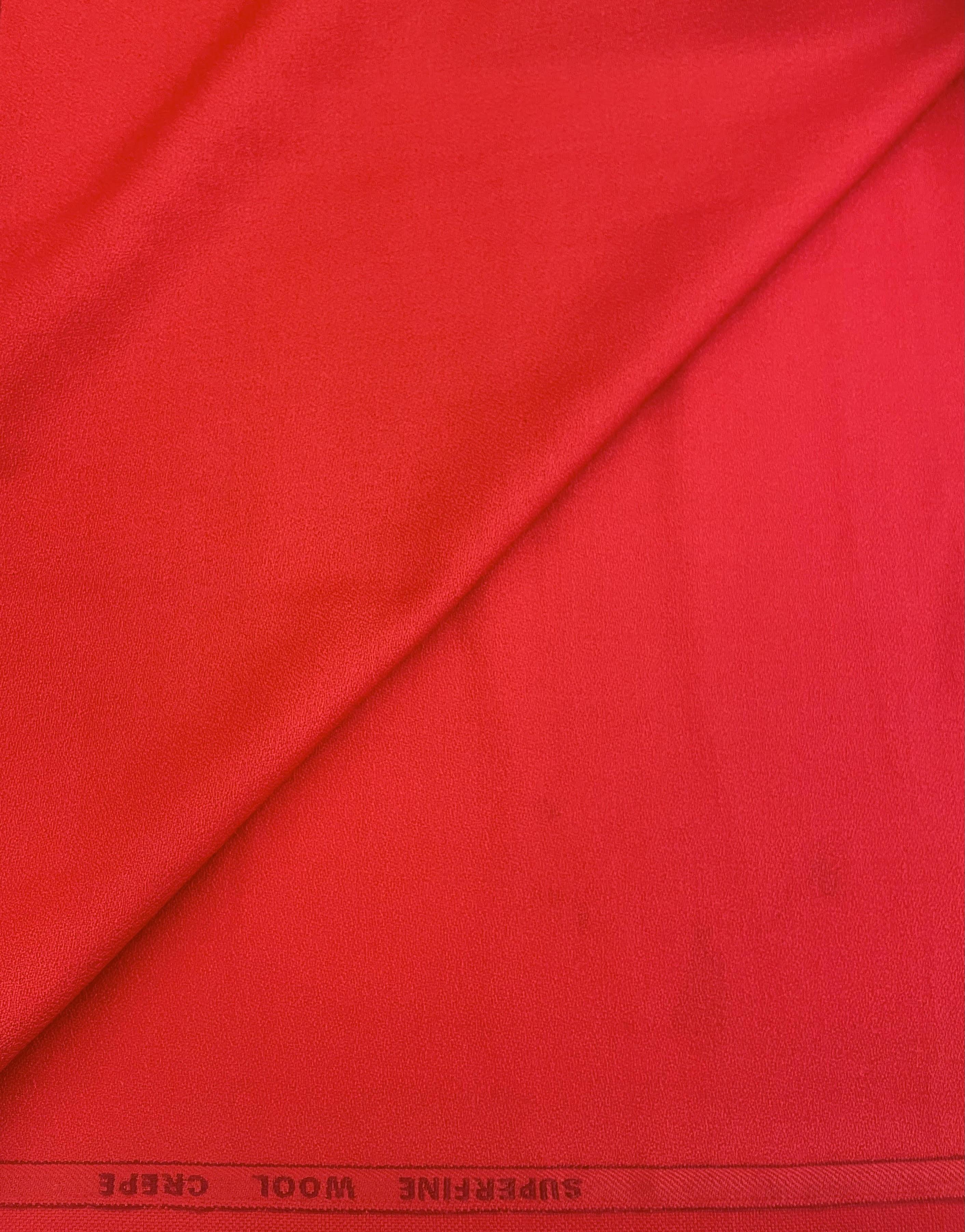 Wool Crepe in Red