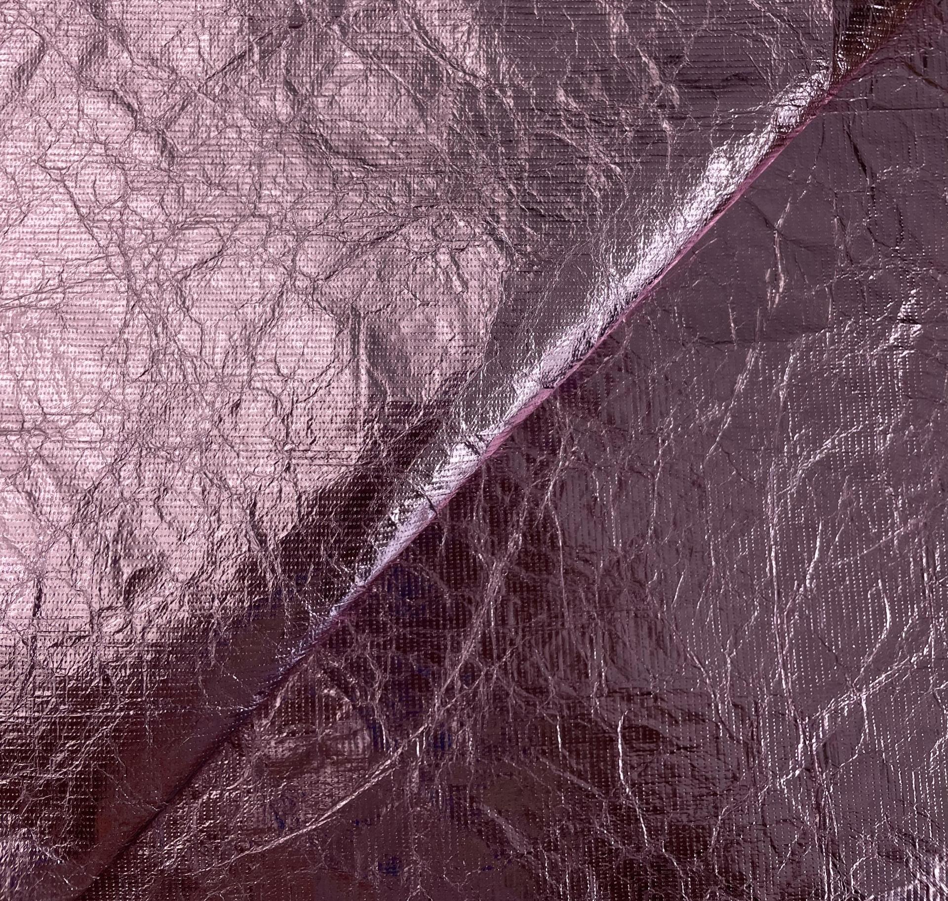 Crinkled Tyvek in Pink Mirror