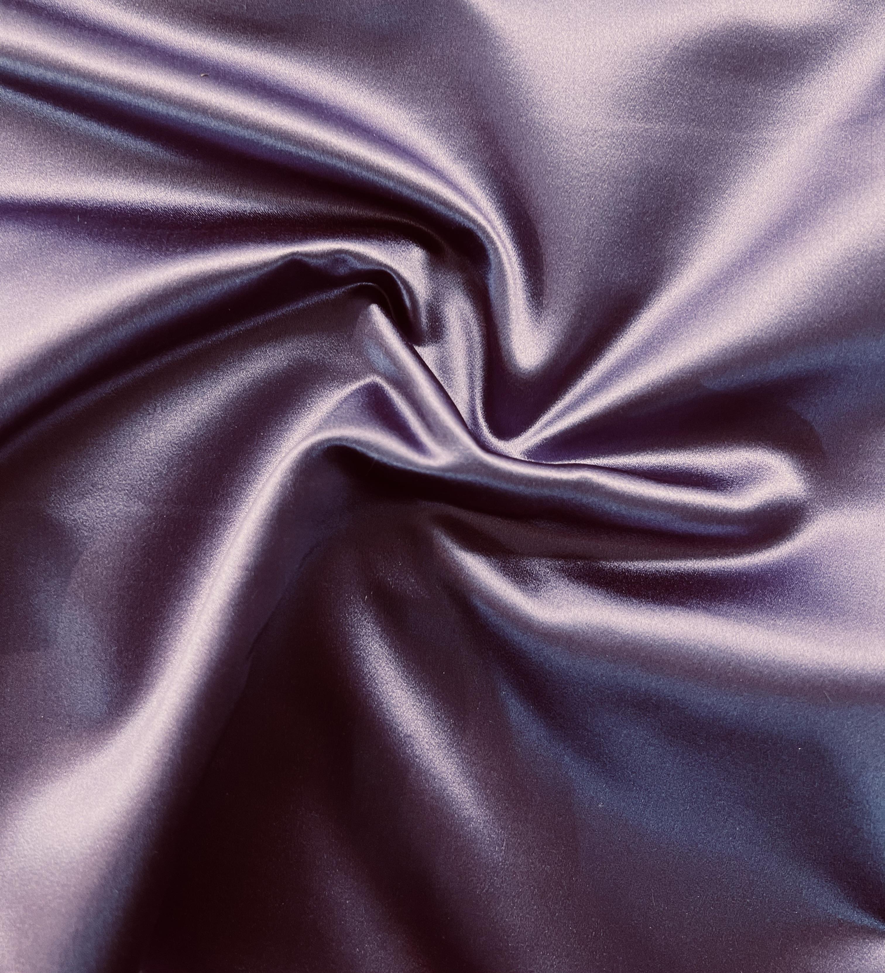 Pure Silk Duchesse Satin in Purple Mauve