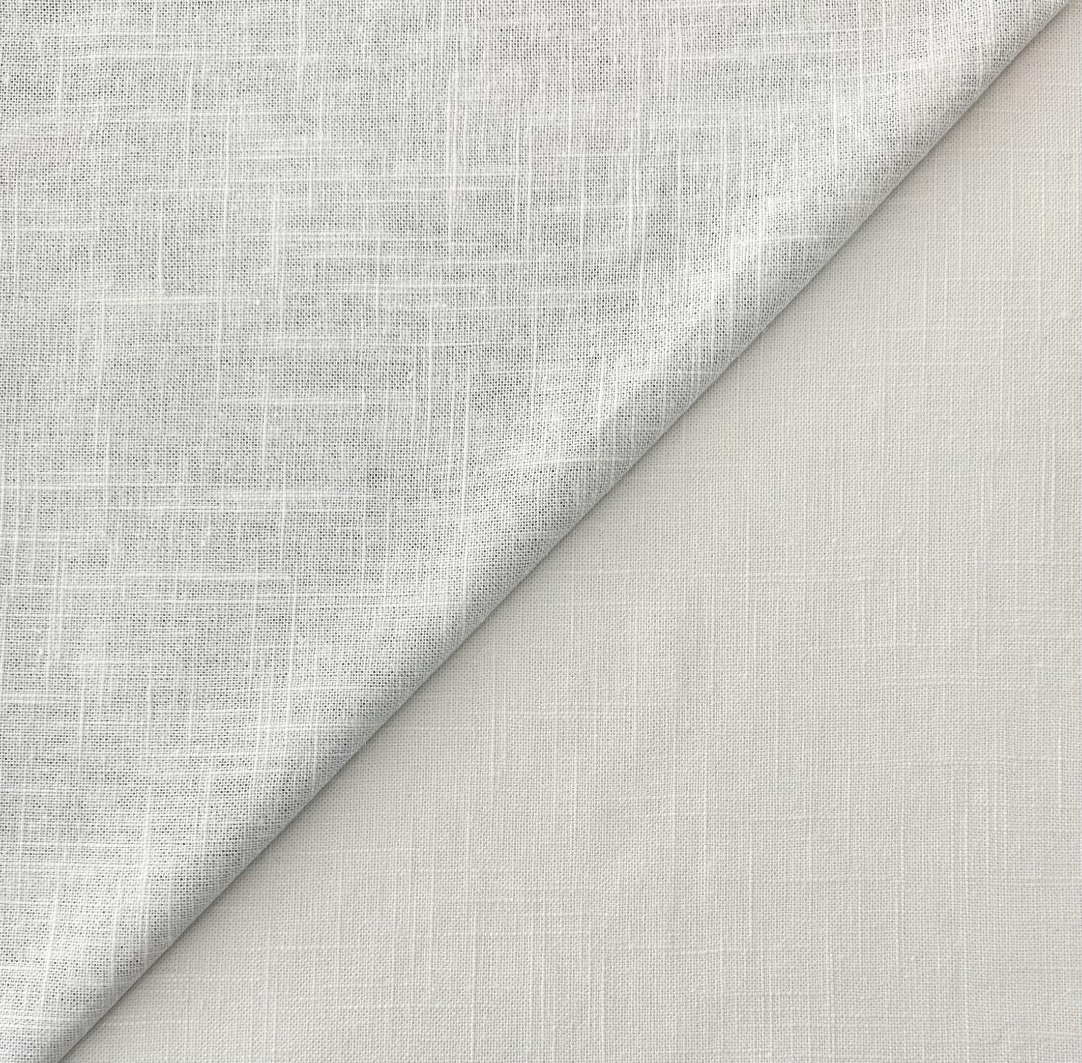 Extra Wide Slub Linen Blend in White