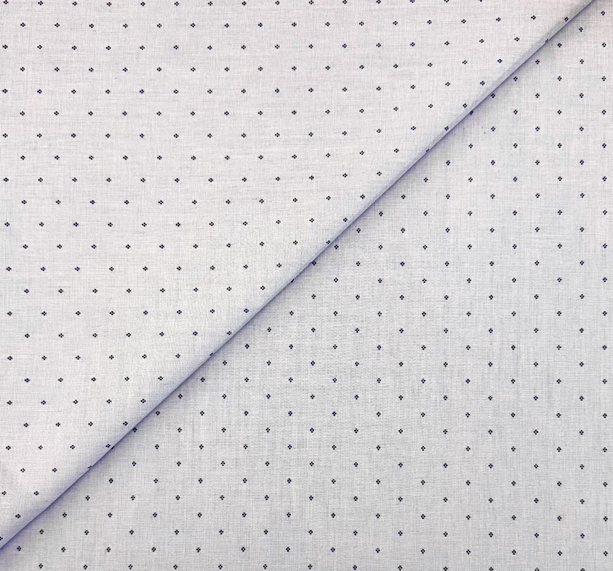 Sustainable Cotton Shirting Print in Blue Navy