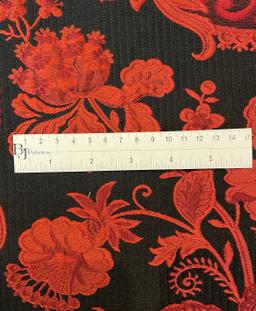 Cloqué Brocade with Large Swirls and Florals