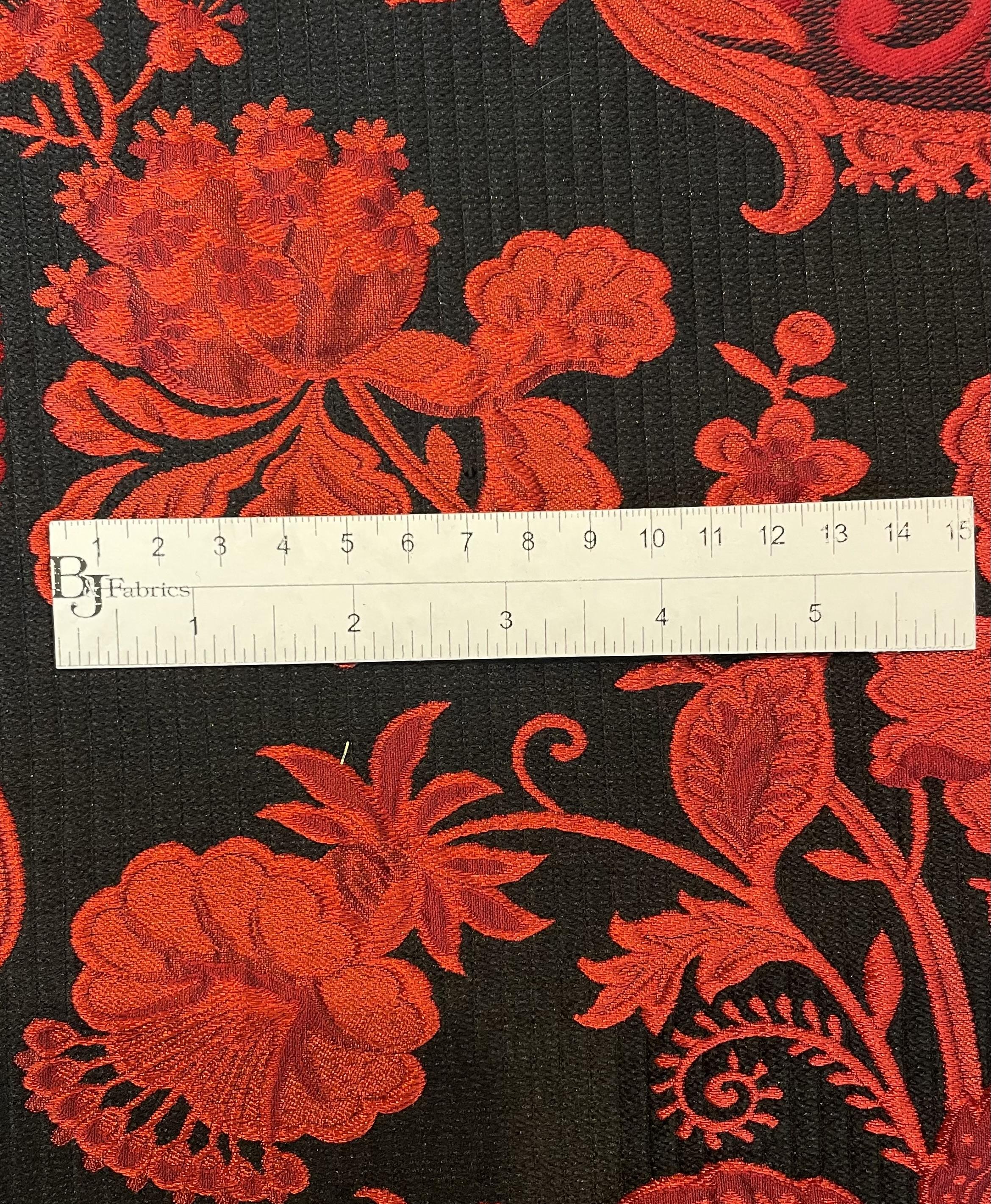 Cloqué Brocade with Large Swirls and Florals