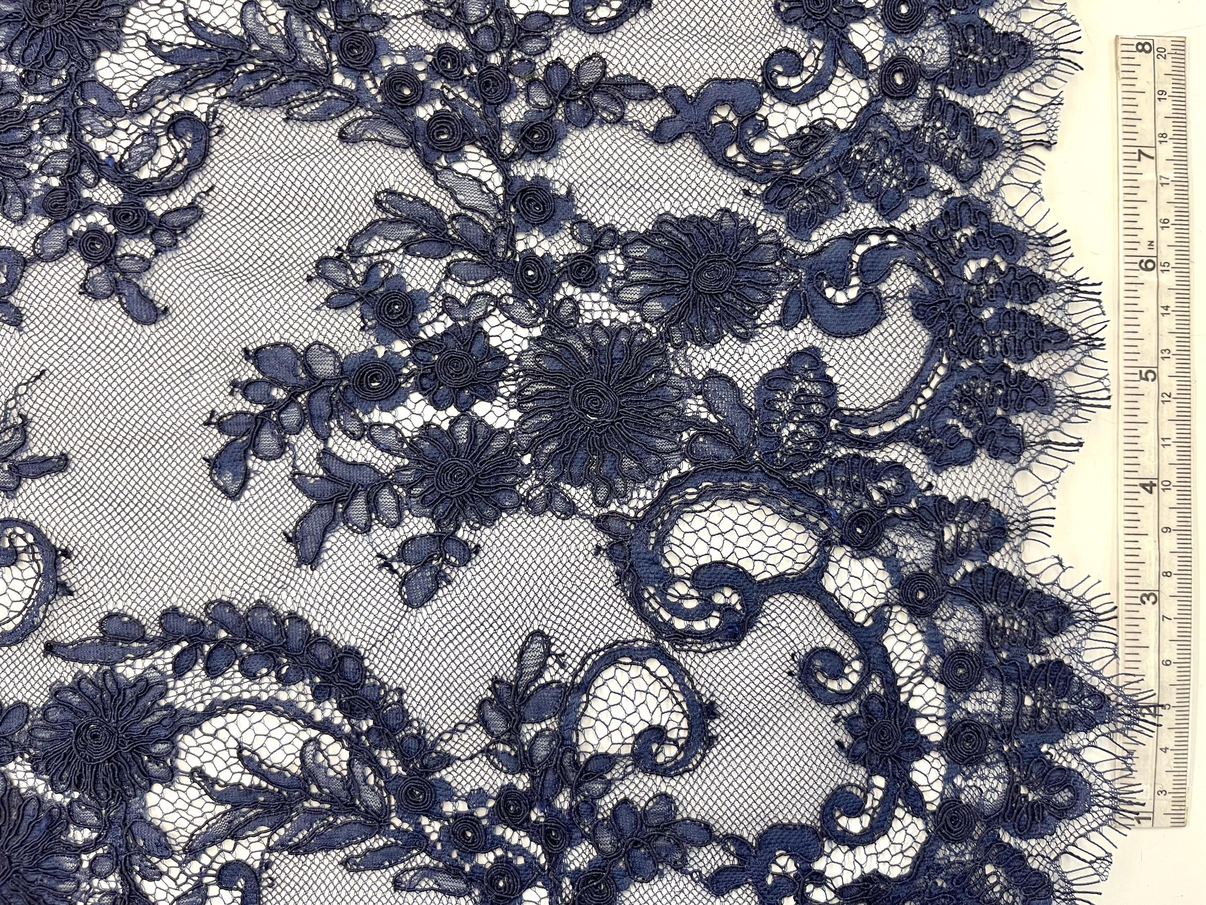 Alençon Lace in Navy