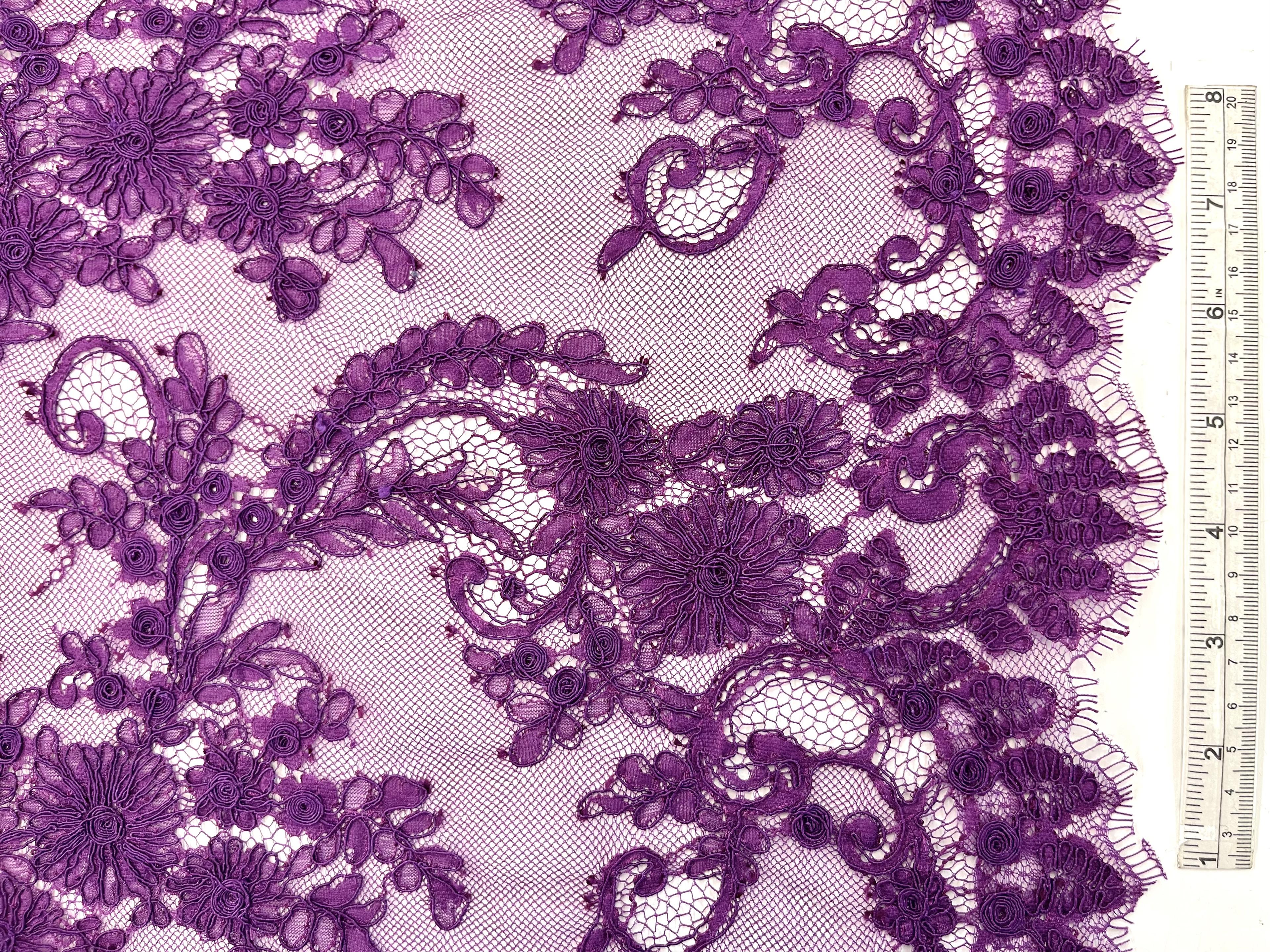 Alençon Lace in Boysenberry