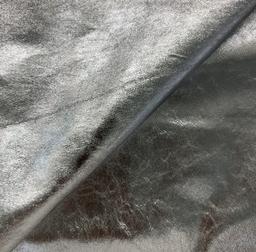 Metallic Coated Stretch Viscose in Silver
