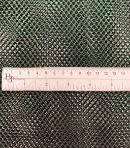 Emerald Green Metallic Foiled Polyester Fishnet 