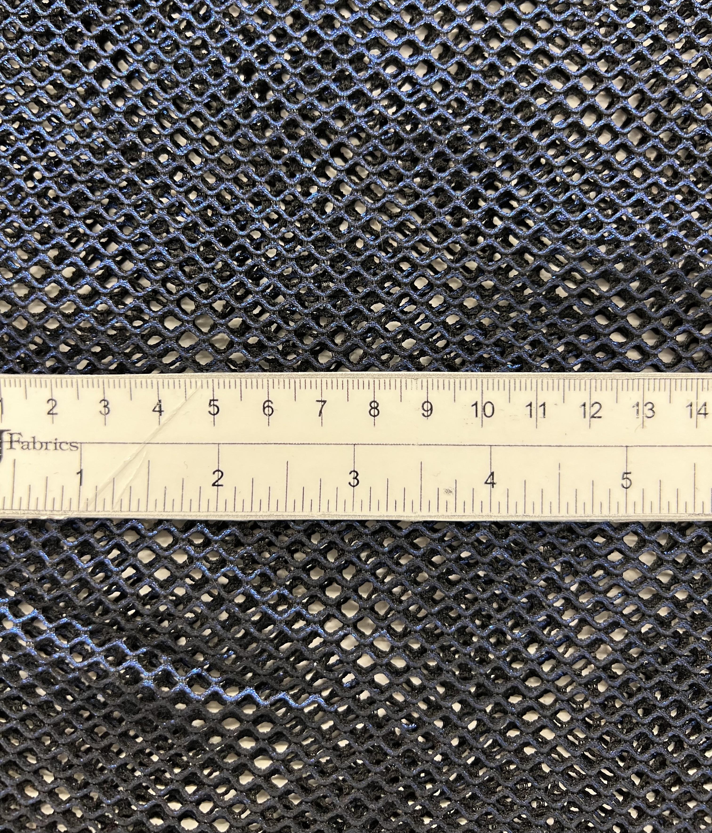 Blue Metallic Foiled Polyester Fishnet 