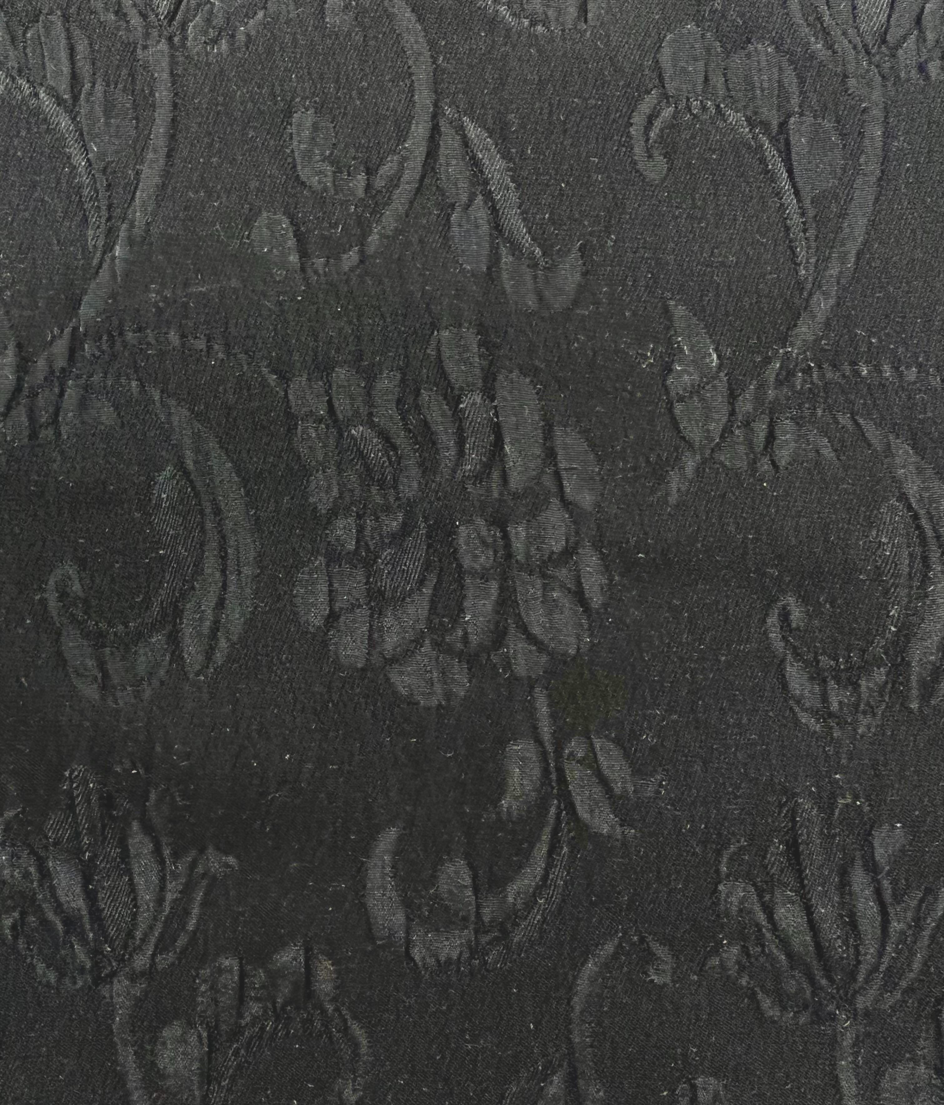 Vintage Silk Matelassé in Black