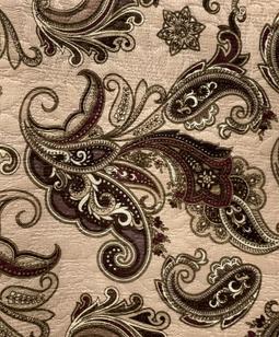 Italian Silk & Wool Mattelasse with a Blush Paisley Print