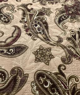 Italian Silk & Wool Mattelasse with a Blush Paisley Print