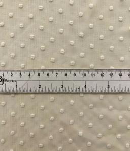 Clip Dotted Chiffon in Cream