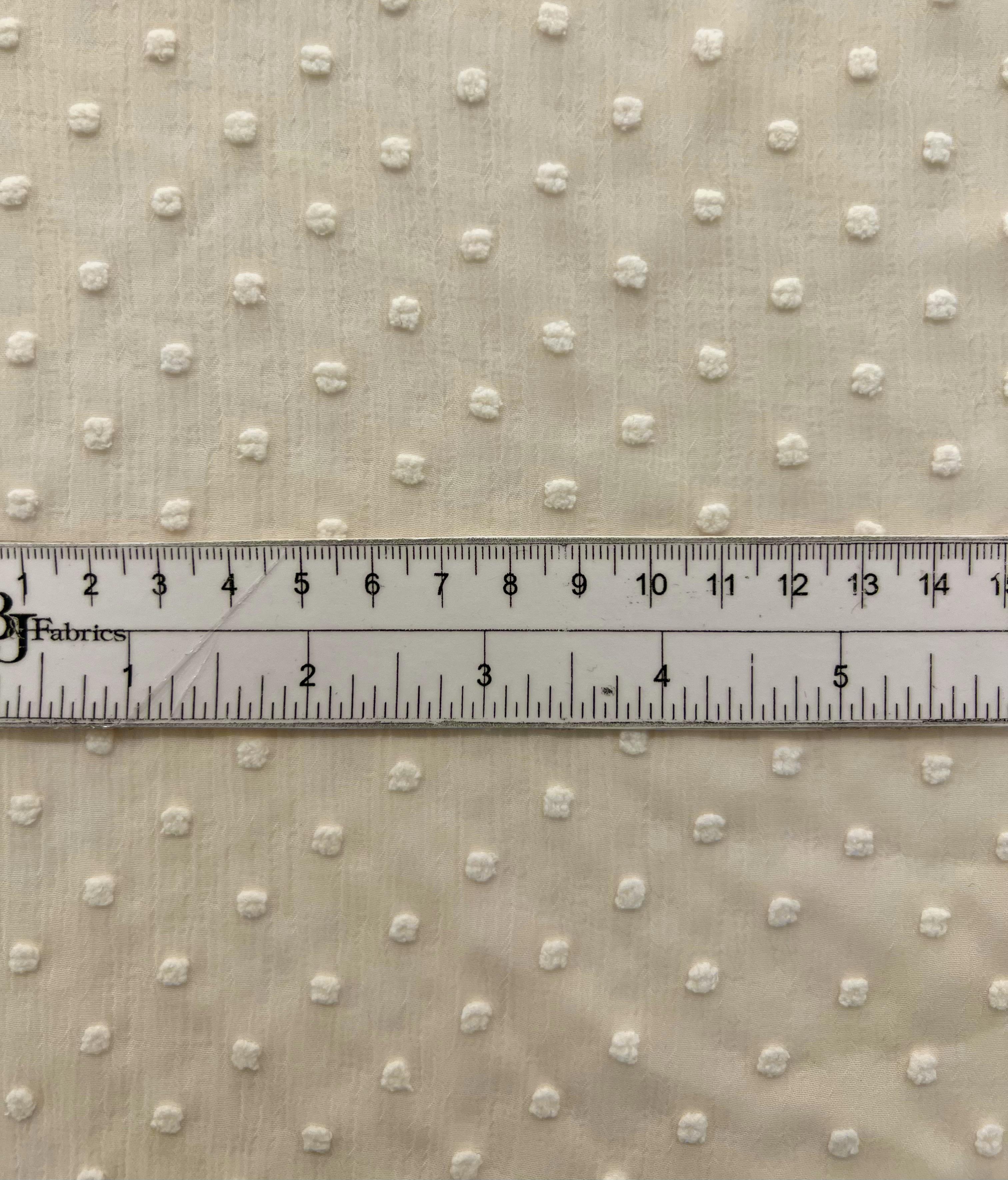 Clip Dotted Chiffon in Cream