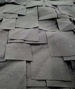 Laser Cut Polyester Georgette Rectangle Fringe 