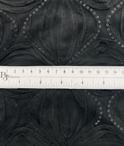 embroidered tulle with Sequins In Black