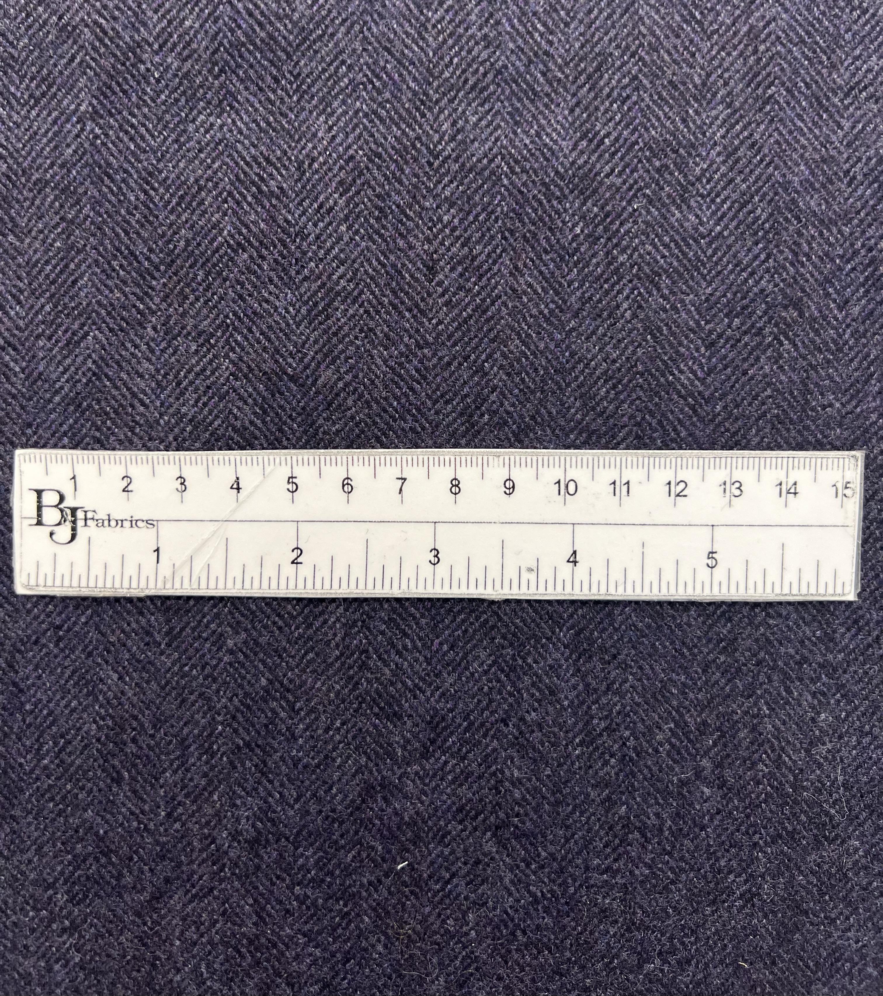 Loro Piana Wool and Cashmere Herringbone in Midnight