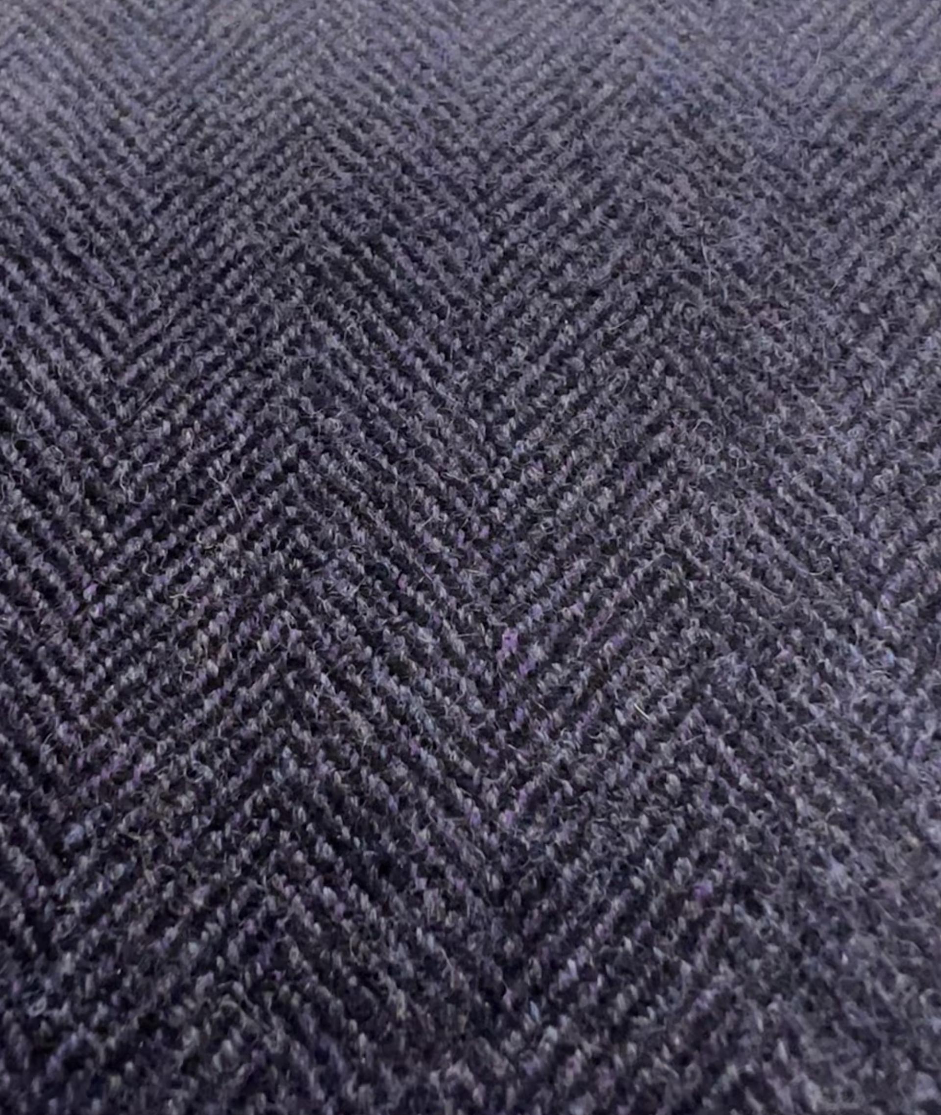 Loro Piana Wool and Cashmere Herringbone in Midnight
