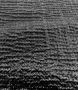 Silk Wool & Lurex Crepé in Black 